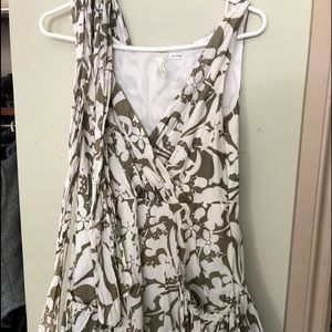 Lapis green and cream sundress